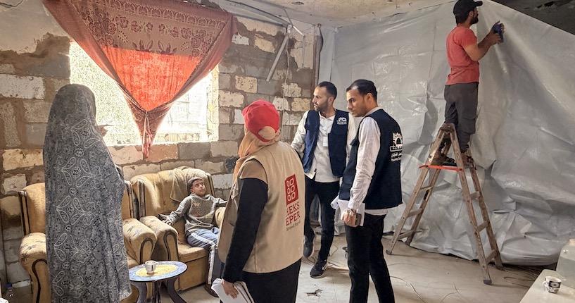 HEKS/EPER coordinating emergency housing repairs in Gaza